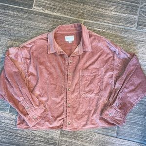 American Eagle cropped corduroy shirt